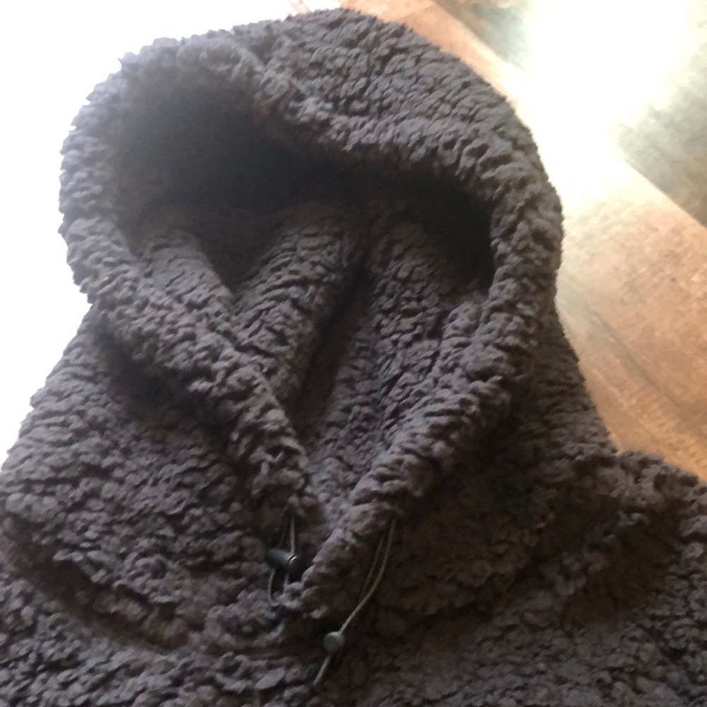 NWT! Zella Cassie black faux shearling hoodie - Picture 10 of 11